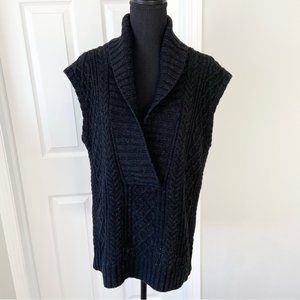 Ralph Lauren Pure Lambswool Cable Knit V Neck Sleeveless Sweater Vest